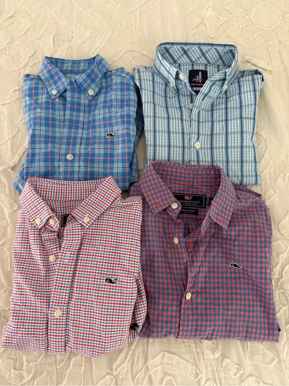 Vineyard Vines and Johnnie- O boys longsleeve button down size 6